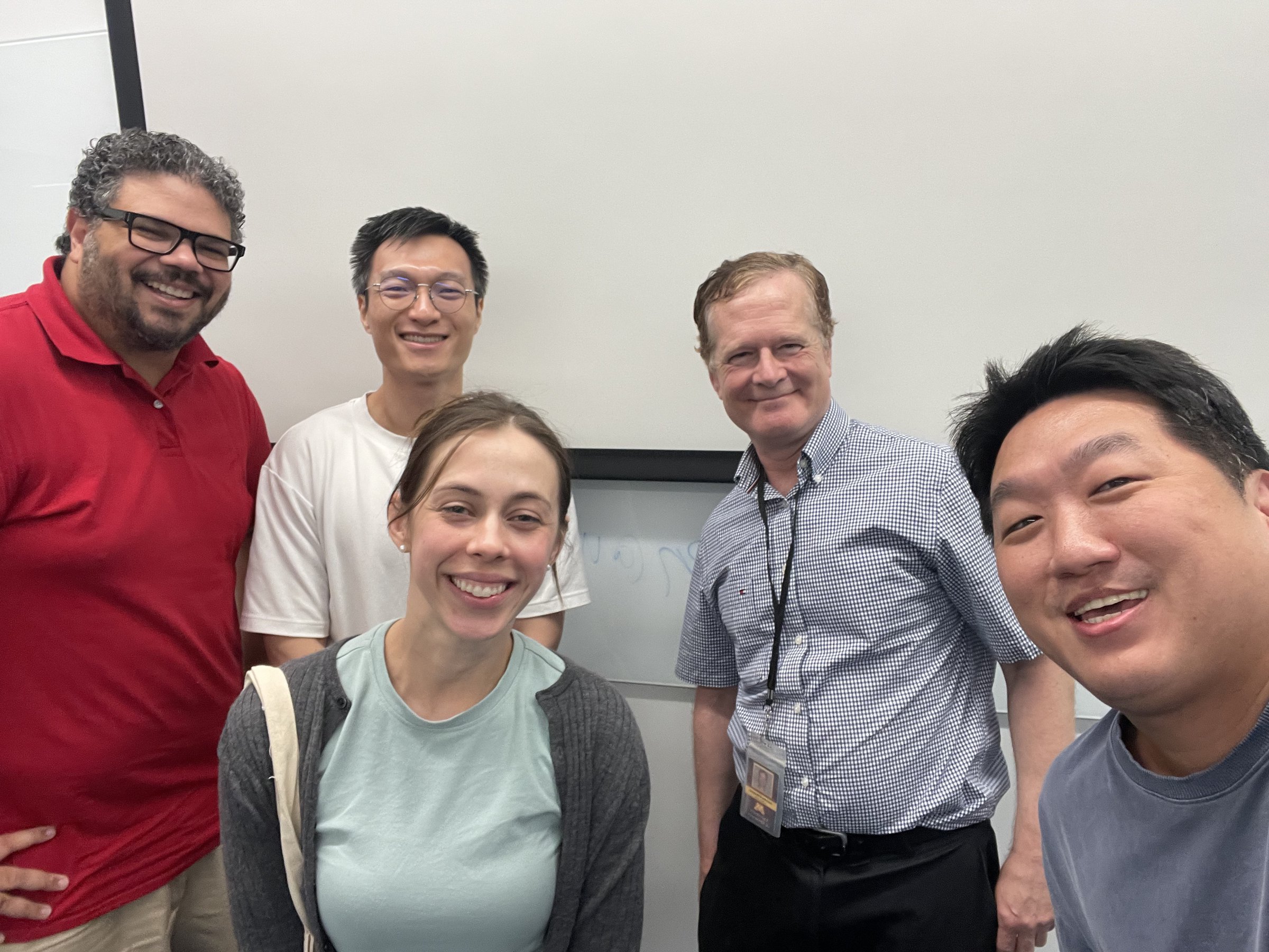 Karin de Langis with her committee after her Ph.D. defense