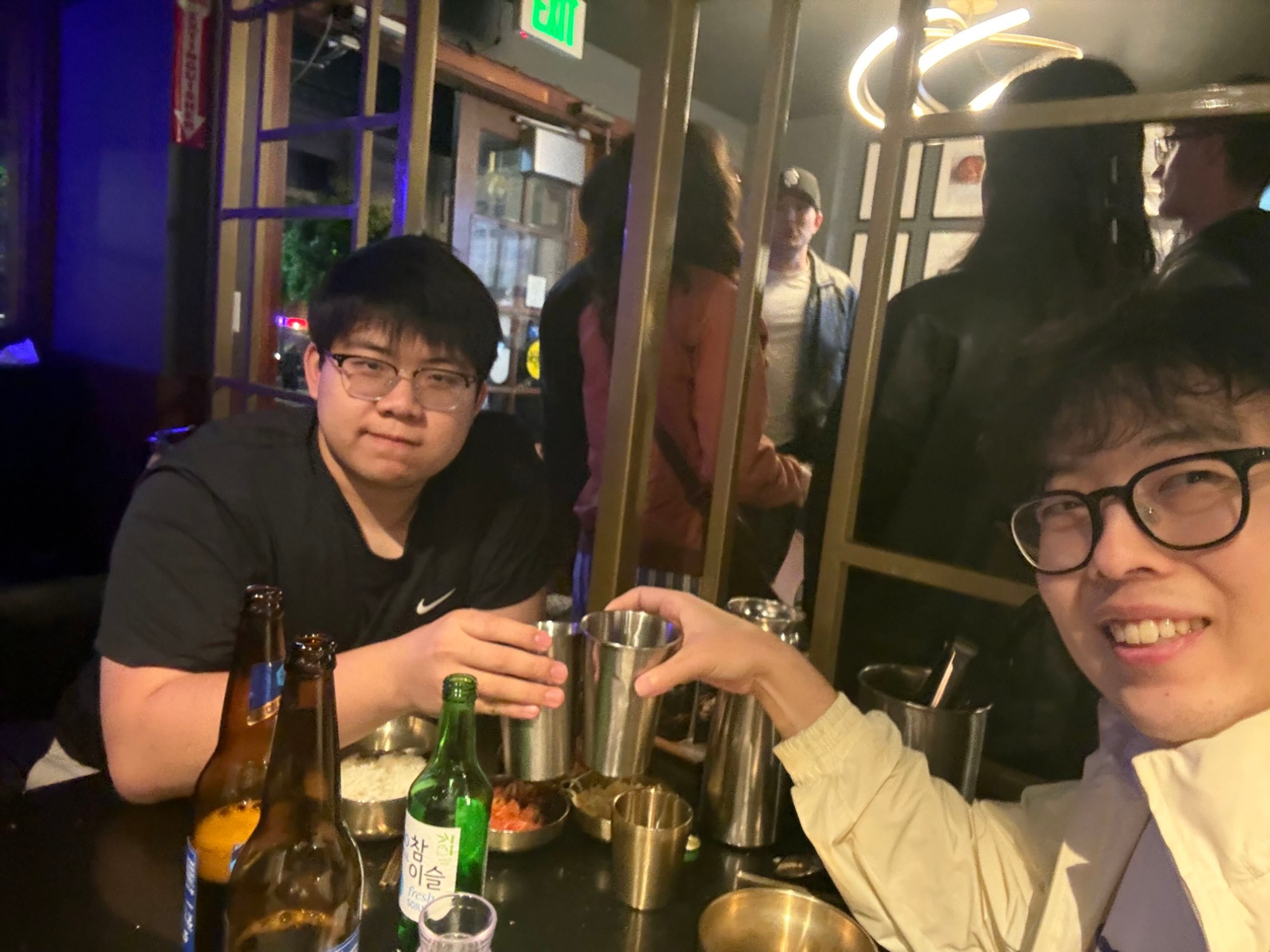 Shuyu Gan and Young-Jun Lee at dinner in San Francisco